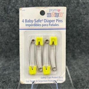 Prym Baby Safe Yellow Diaper Pins 4 Pack NIP #10999 2009